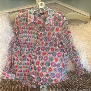 Penny Multicolor Button Down Shirt for Women